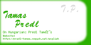 tamas predl business card